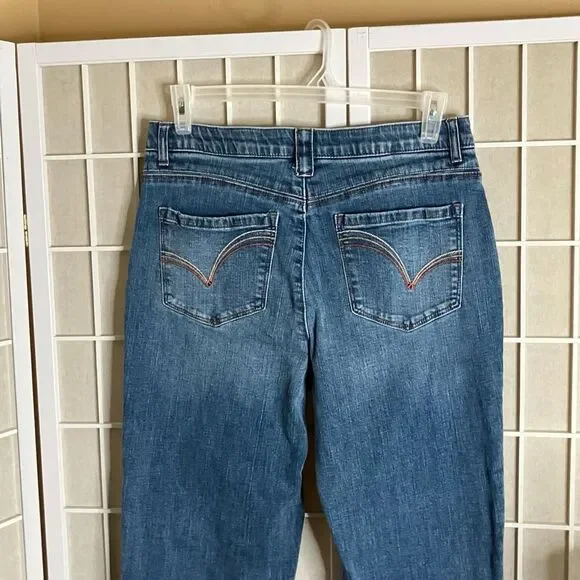 Democracy "Ab" Technology High Rise Jeans with Frayed Hem Size 12 - Picture 6 of 9